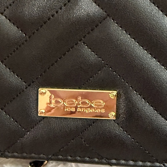Bebe Black Quilted Crossbody Bag NEW - Picture 3 of 5